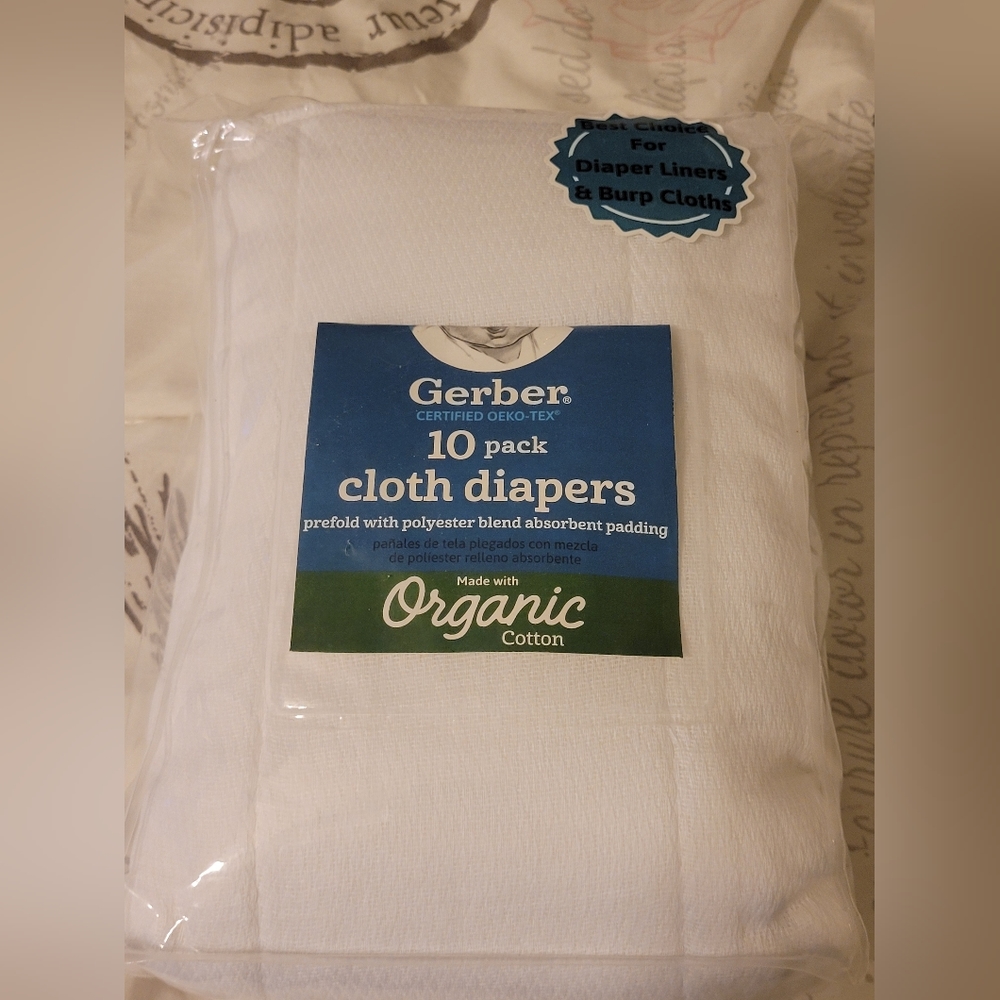 Gerber Cloth Diapers Organic 10 Pack